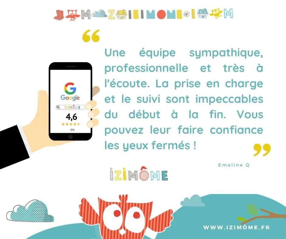 Garde d'enfants à Arras : sortie d'école, devoirs et activités 3 avis clients garde d'enfants IZIMÔME Arras